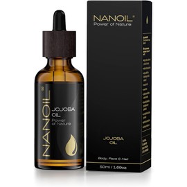 Aceite de jojoba Nanoil Jojoba Oil 50ml - natural, prensado en frío y sin refinar para el cuidado de la cara, el cuerpo y el cabello
