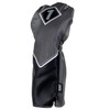 IZZO Golf Premium Driver Headcover Gray/Black - Durable PU Leather
