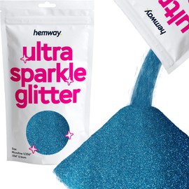 Hemway Ultra Shine Glitter, Microfine, 0.1 mm, 100 microns (100 g, Ocean Blue)