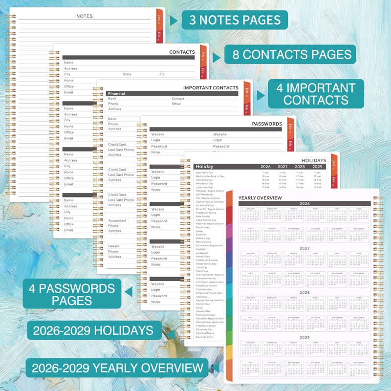 2026-2028 Monthly Planner - 3 Year Planner 2026-2028, JAN 2026