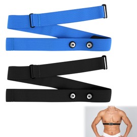 2 Pack Heart Rate Monitor Chest Strap Replacement, Adjustable Heart Rate Monitor Chest Band Compatible with H10 H9 H7, Cycling & Running Fitness Accessory for Men＆Women, Fit for Daily Training