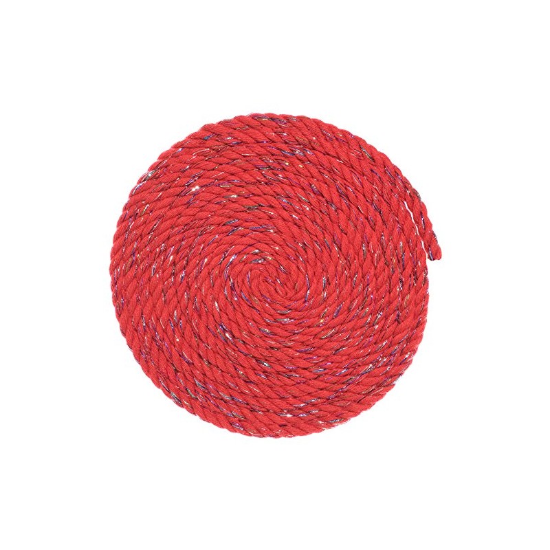 Super Soft 3 Strand Twisted Cotton Rope (Firecracker, 1/4 Inch