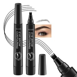 Eyebrow Pencil Eyebrow Pencil Eyebrow Ink 4 Tip Brow Crisp Colorful Fork Brush Liquid Eyebrow 5g-05 Black