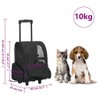 Pet Trolley Black Fabric, Metal Small Foldable Pet Trolley, Pet