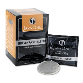 Java Trading Co. 30220 Coffee Pods, Breakfast Blend, Single Cup, 14/Box