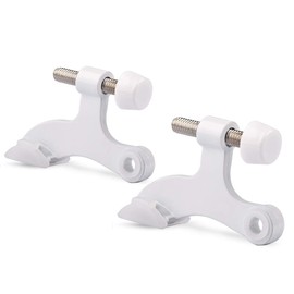 KOVOSCH 2 Pack Hinge Pin Door Stopper White - Adjustable Heavy Duty Hinge Pin Door Stop with White Rubber Bumper Tips
