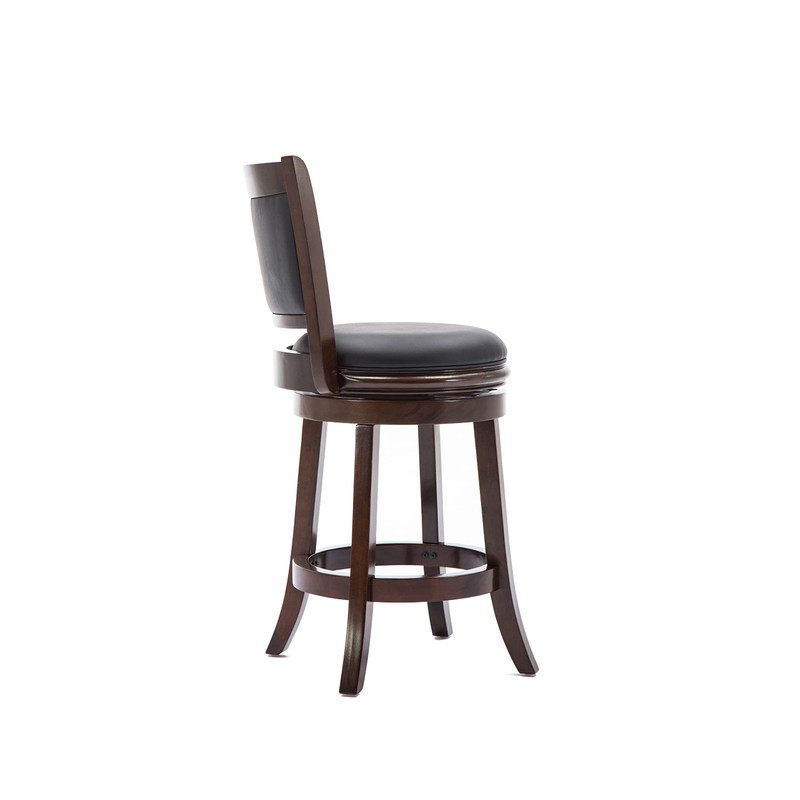 Boraam Augusta Counter Height Swivel Stool, 24-Inch, Cappuccino