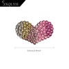 SXQLYH 6 Pieces Colourful Heart Rhinestone Hair Clips, Hair Snap