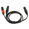 XLR Male to Dual XLR Female Cable Y Type Splitter