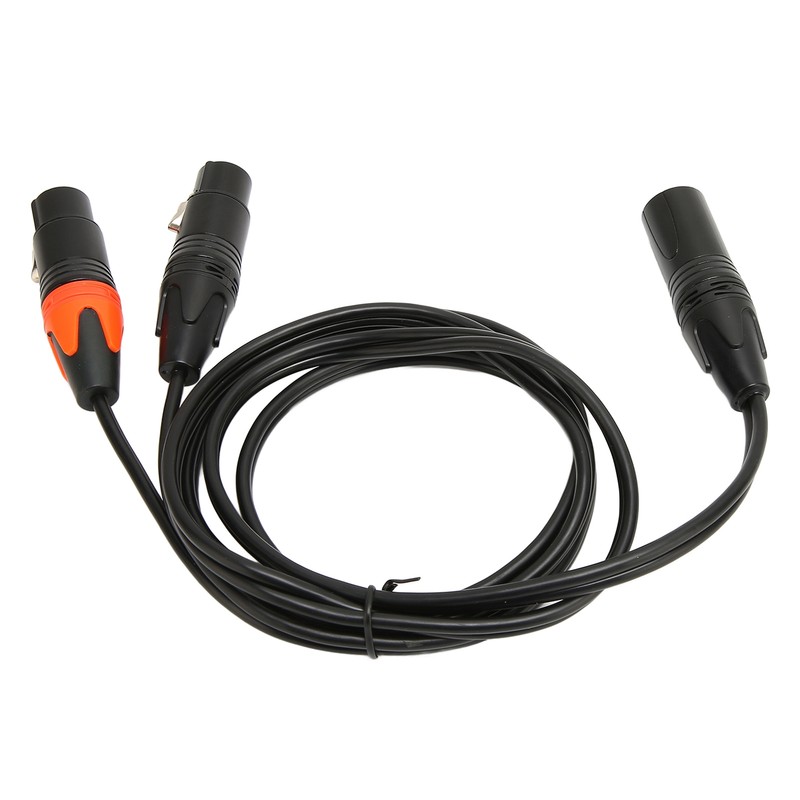 XLR Male to Dual XLR Female Cable Y Type Splitter