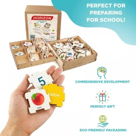 Ulanik Horizon ABC Puzzle Matching Game Toddler Montessori Toys for 3 Year...