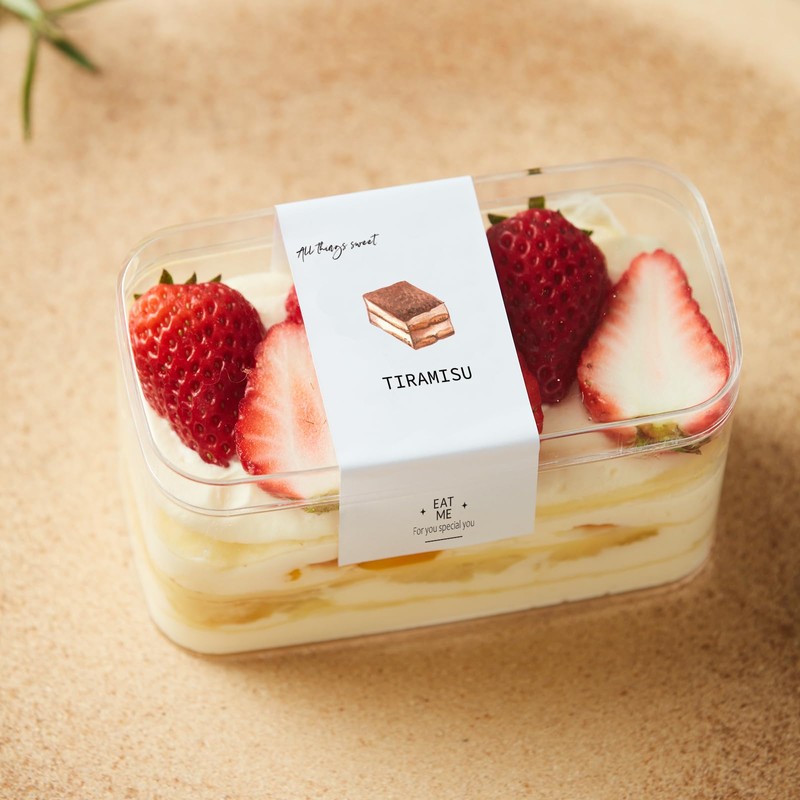 Plastic Dessert Cups with Lids and Sporks,Stickers,Tiramisu Containers,Cookie Containers,Clear Food