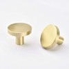 Modern Brushed Brass Gold Round Cabinet Kitchen Knobs Dresser Drawer
