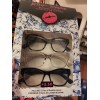 BETSEY JOHNSON 3 Pair Reading Glasses Navy, Clear &Tortoise Frames