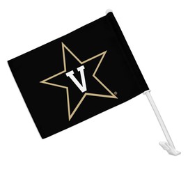 Vanderbilt University Logo Car Truck Flag with Window Clip On Pole Holder