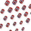 24Pcs Independence Day Press On Nails Short Square Fake Nails