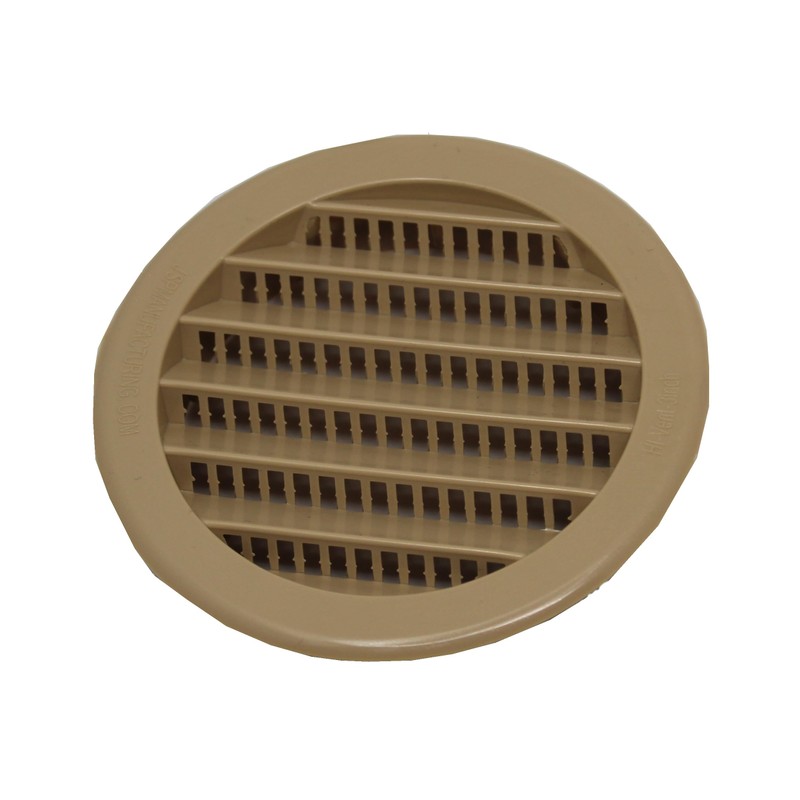 3" Round Green or Tan Plastic Louver Soffit Air Vent
