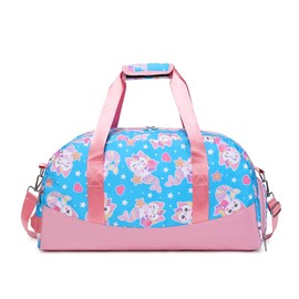 Children's Sports Bag Travel Bag with Shoe Compartment Gym Bag Waterproof Swimming Bag Sauna Bag, black, Mermaid