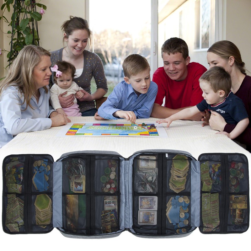 KISLANE Board Game Carrying Case with 18 pockets for Board
