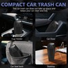 Car Trash Can with Lid, Leakproof, 15 Trash Bags, Black,