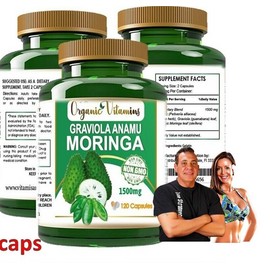GRAVIOLA ANNONA MURICATA MORINGA ANAMU GRAVIOLA Extract Supplement 120 Caps Immunity, Vitality Support
