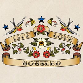 CafePress Live Love Bobsled Tote Bag Reusable Natural Beige Canvas Shopping Bag