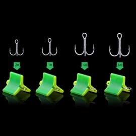 RUNCL Treble Hooks Covers Fishing Hooks Protector Treble Hook Safety Cap Hook Bonnets for Fishing Lures - Spring Design, Hollow Construction, Tangles Free, Fishing Hook Caps (Medium, 40pcs)