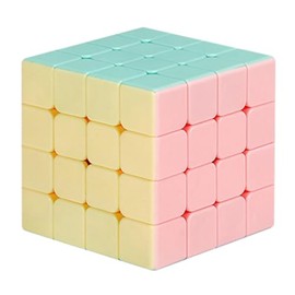 Oostifun ShengShou 4x4x4 Sweet Dessert Jelly Colour Stickerless Magic Cube Puzzle Cube Toy