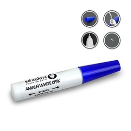 SD COLORS Amalfi White LY9K Paint Pen Repair Kit 12ml Scratch Chip Brush LY9K Amalfi White (Just Paint)