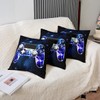 Galaxy Gamepad Pillow Cover Purple Lightning Design Gamepad Pillow Cover