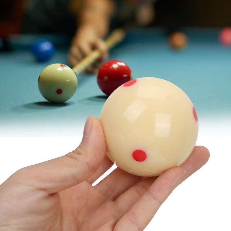 Alomejor Red Dot Spot Pool Ball, 2.25" White Match Ball