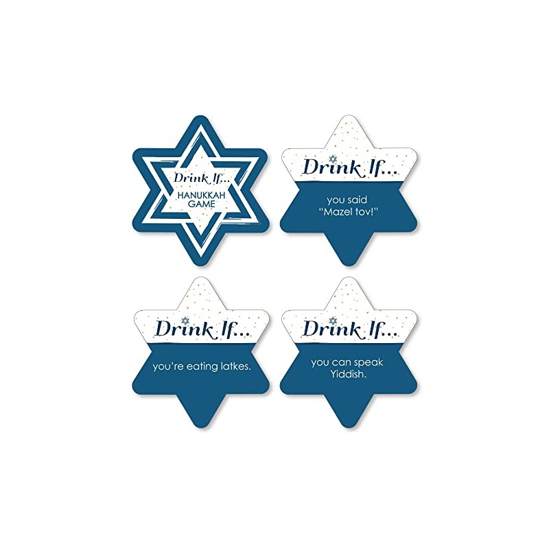 Big Dot of Happiness Drink If Game - Happy Hanukkah