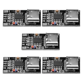 5-Pack USB-C Fast Charging Trigger Module - PD3.0/QC4+/PPS 9V 12V 15V 20V Adjustable Voltage Power Supply Board with AFC/FCP Protocol Support for Power Banks & DIY Projects (Type-C PD Decoy Board)​