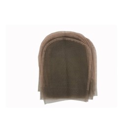 4Pcs 5x5 Swiss Lace Net Material Lace Closure Base Foundation Wig Accessories Lace Net for Making Closure (5X5, Brown)