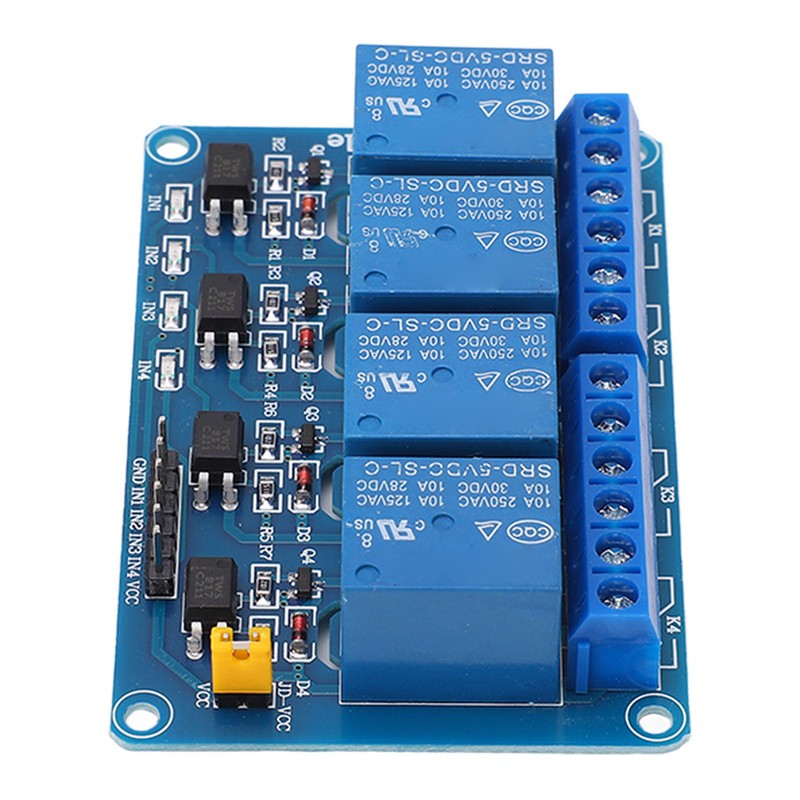 2PCS 4 Channel Relay Module Optocoupler Isolation ABS Solid State