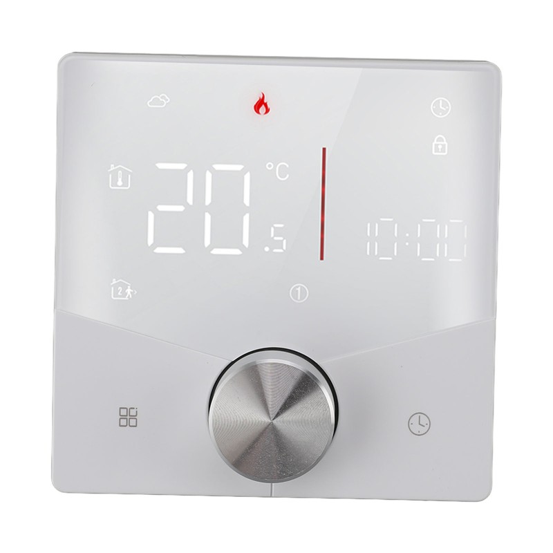 Smart Digital Thermostat 5A AC 95‑240V IP20 White Adjustable Backlight