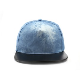 True Heads Blue Denim Designed Snapback Baseball Cap