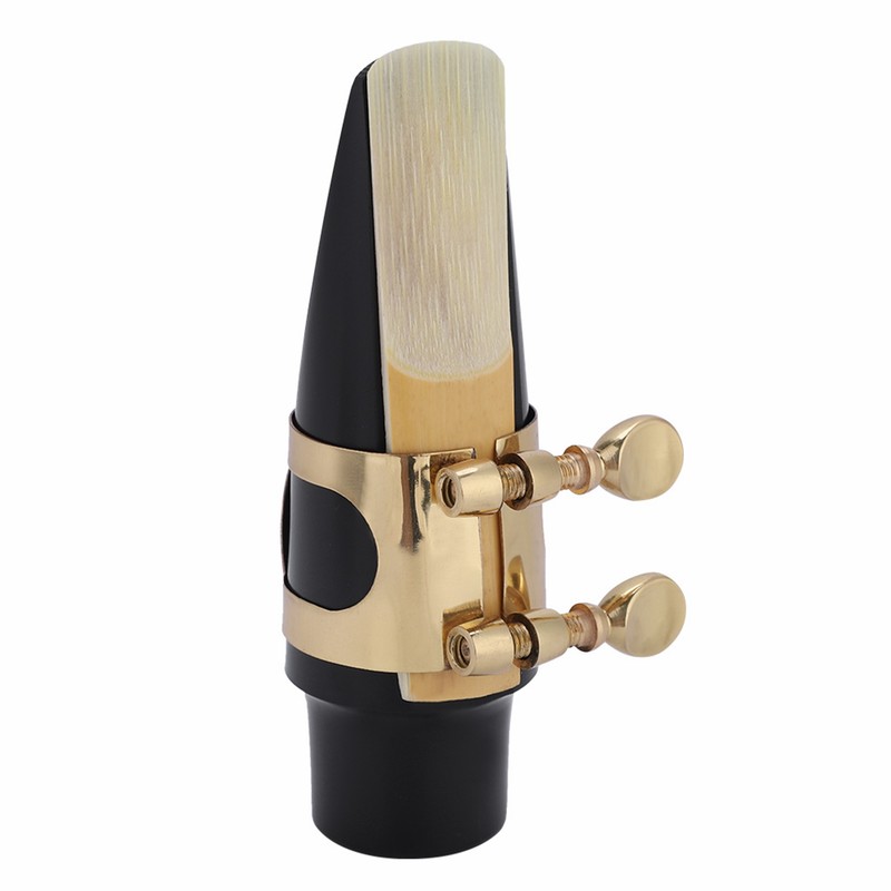 Alto Sax Saxophone ABS Mouthpiece with Cap Metal Buckle Reed