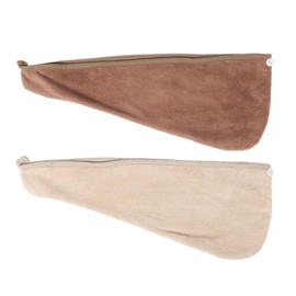 Beavorty 2Pcs Hair Drying Cap Ultra Absorbent Fleece Turban Towels for Quick Drying Hair Soft Bath Head Wraps for Women for Daily Use and Post