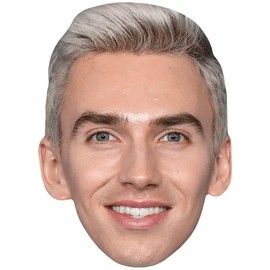 Stephen Sharer (Smile) Celebrity Mask, Flat Card Face, Fancy Dress Mask