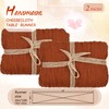 YMHPRIDE 2 Packs Terracotta Cheesecloth Table Runner, 35"x120" Rustic Gauze