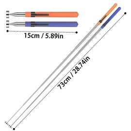 Telescopic Magnetic Pick Up Tool, 72 cm, 8 lb Capacity, Pack of 2, Orange and Blue