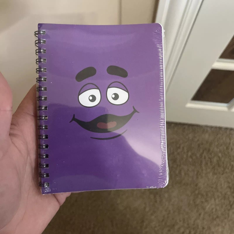 McDonald's McDonalds Grimace Mini Swag Spiral Notebook Journal Diary New