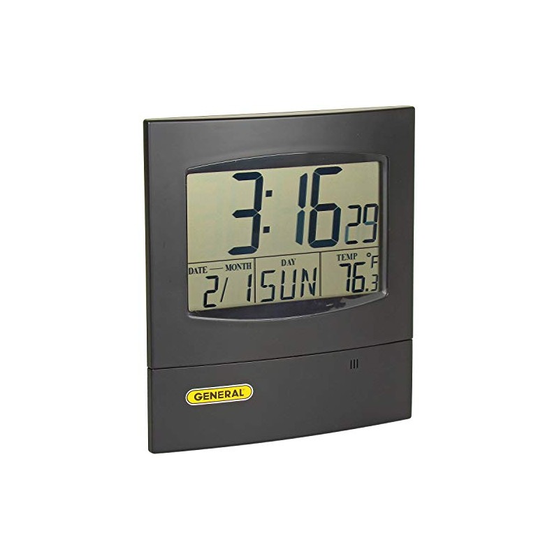 General Tools Jumbo Display Digital Wall Clock #DJC381 with Time,