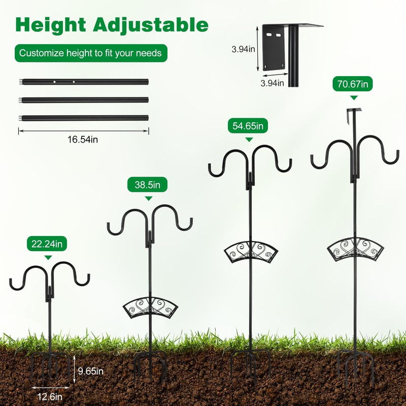 Upgraded Garden Hose Holder, Freestanding Water Hose Holder, Double Shepherds