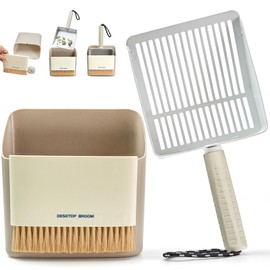 Accesfire Cat Litter Scoop with Holder, Stainless Steel, Non-Slip Handle