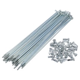 TUCKBOLD Bicycle Spokes Bicycle Wheel Spokes Silver Tone Nipple 1 Set 13G 171 mm Length 45 Galvanised Steel