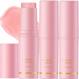3 Piece Collagen Wand Set, Pure Collagen Wand Stick for Face, Pink Hydration and Wrinkle Care Wrinkle Bounce Multi Balm Ideal for Dry Skin and Makeup Enthusiasts