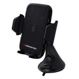 XTREME DIGITAL LIFESTYLE ACCESSORIES Monster 10W QI Dash Mount, Universal Car Mobile Device Cradle, Charge Your Phone