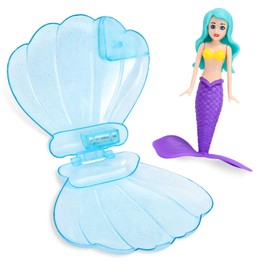 TOPWAYS Pool Diving Toy Set, Diving Mermaids, Swimming Pool Accessories & Kids Pool Toys, Diving Games Training Gifts, Little Mermaid Party Supplies & Water Toys for Kids Aged 5 & Up (Blue+Purple)